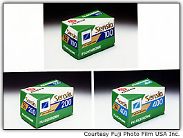 Filme para slide Fujicolor Sensia da s�rie ISO 100 a ISO 400