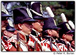 Casacas vermelhas, lente teleobjetiva