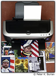 Uma impressora jato de tinta com c�pias de 20x25 cm