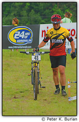 Ciclista em uma corrida