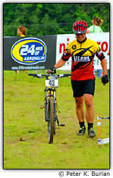 Ciclista em uma corrida