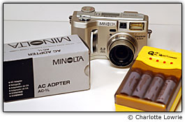 Carregador e baterias da c�mera